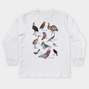 Australian Bird Kids Long Sleeve T-Shirt